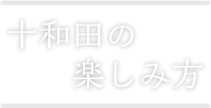 十和田の楽しみ方